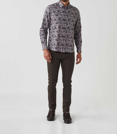 Chemise casual imprimée beige "Alan" - IZAC