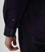 Angelo" navy velvet casual shirt