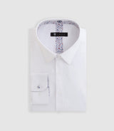 Dary" plain white fancy shirt