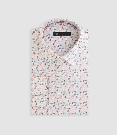 Chemise à imprimé floral blanc "Deus" - IZAC