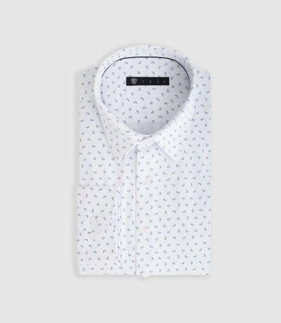 Chemise ville blanche et marine "Difast008" - IZAC