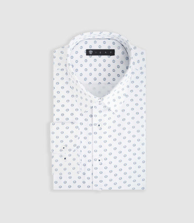 Chemise ville blanche et marine "Difast009" - IZAC