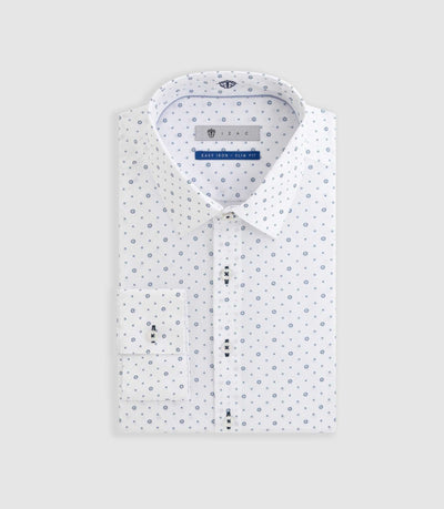 Chemise repassage facile blanche "Dolan" - IZAC