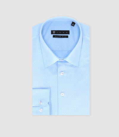 Chemise ville imprimé bleu ciel "Tifast002" - IZAC