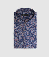 Magnus" navy floral print shirt