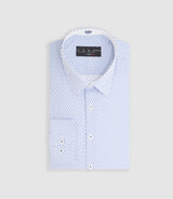 Mathis" blue micro pattern shirt