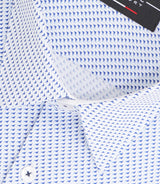 Chemise imprimée de micro motifs bleu "Mathis" - IZAC