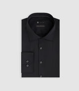 Chemise slim noire "Satinslim" - IZAC