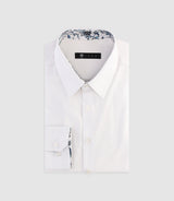 Chemise slim unie blanche MADOC - IZAC