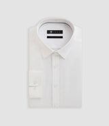 Slim-fit shirt in white stretch poplin MALTA