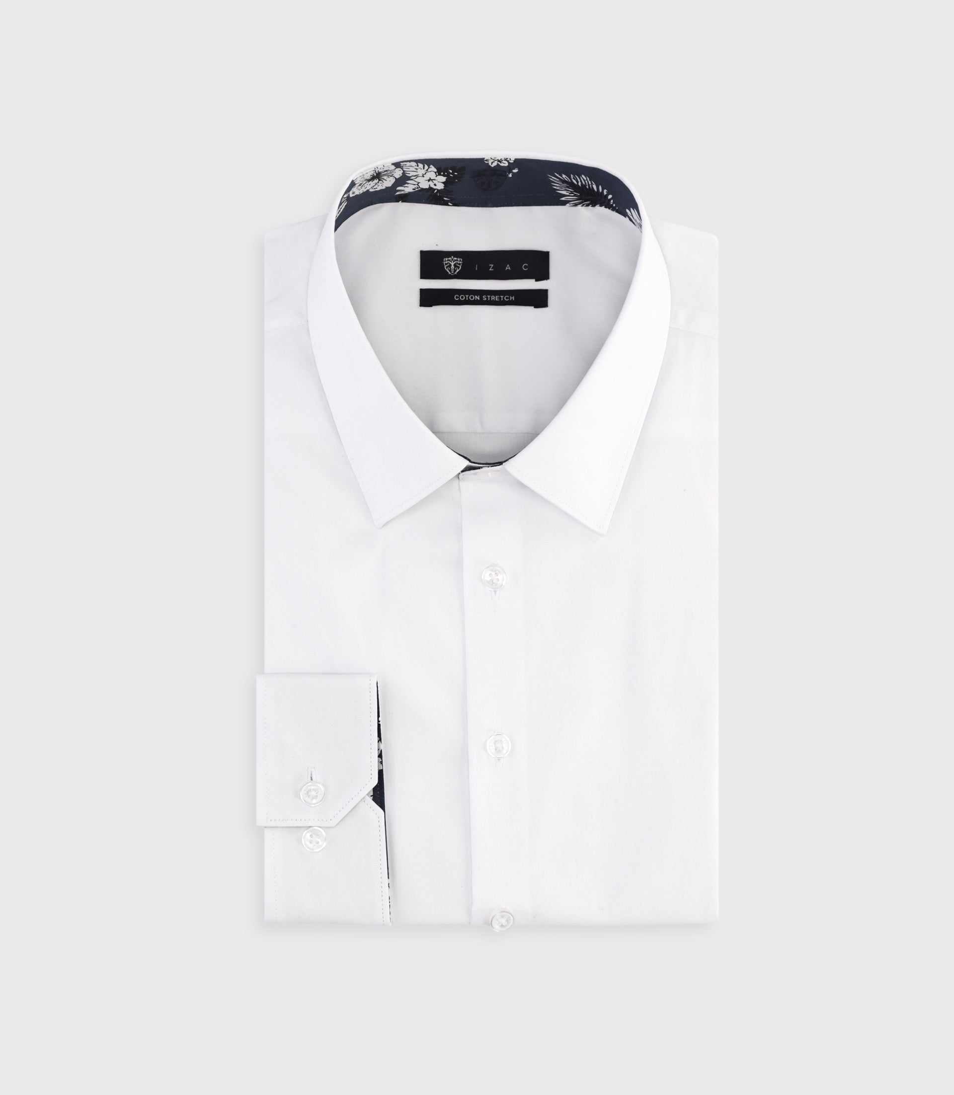 Chemise slim blanche MILAN - IZAC