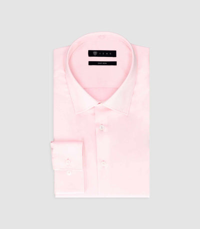 Chemise droite repassage facile rose PASTY - IZAC