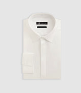 SATINCACHE slim-fit shirt in ecru cotton satin