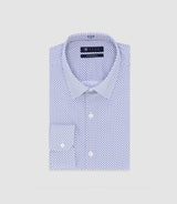 Chemise imprimée avec broderie marine - IZAC