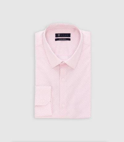 Chemise imprimée avec broderie rose - IZAC