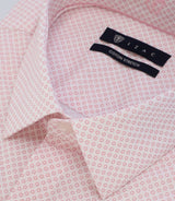 Chemise imprimée avec broderie rose - IZAC