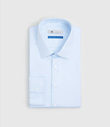 Chemise "Easy Iron" en coton bleu ciel "Salsa" - IZAC