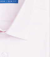 Chemise "Easy Iron" en coton rose "Salsa" - IZAC