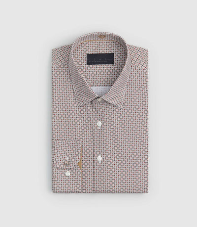 Chemise imprimée bordeaux "Savane" - IZAC