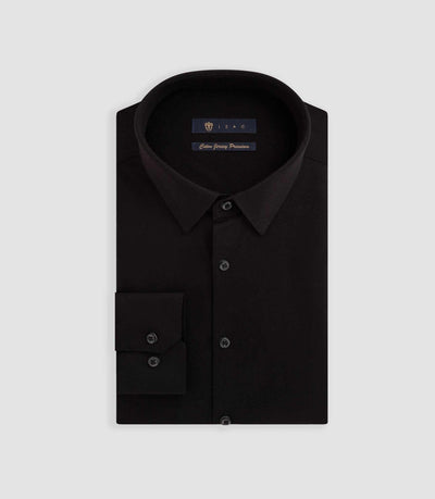 Chemise en jersey de coton noir "Dylan" - IZAC