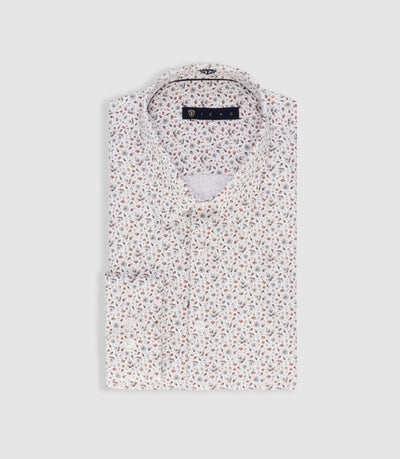 Chemise à imprimé floral blanc PEETER - IZAC
