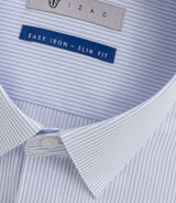 Chemise easy iron à rayures bleu ciel PRESTON - IZAC