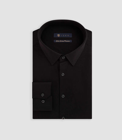 Chemise en jersey de coton noir PYLAN - IZAC