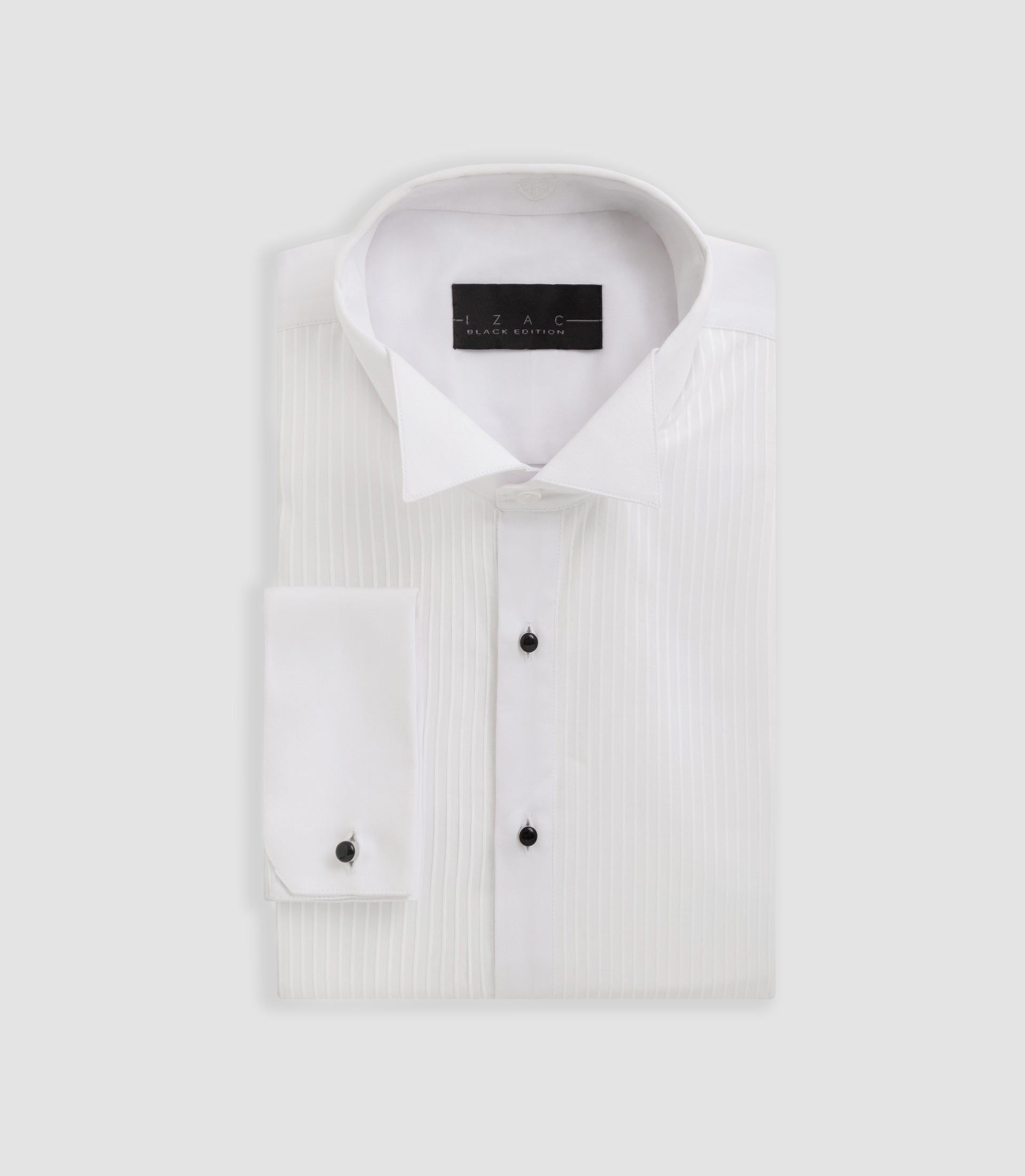 Chemise cérémonie à plastron plissé blanche ALMA - IZAC