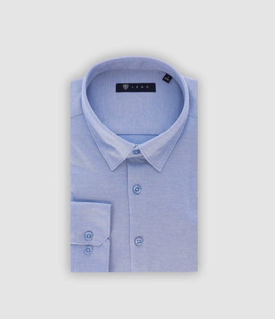 Chemise ville en maille ciel PACOME - IZAC