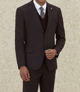 Costume à revers crantés bordeaux "Atmosphere" - IZAC