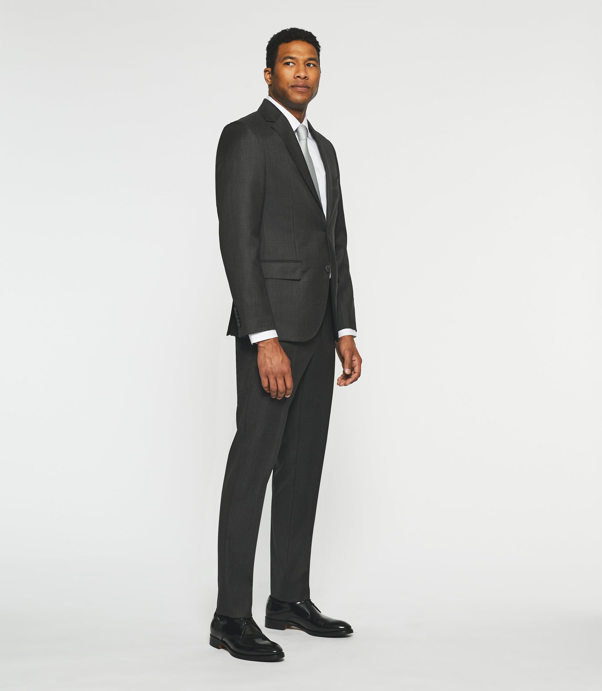 Costume 2 boutons en laine kaki LATIN - IZAC