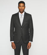 2-button suit in khaki wool LATIN