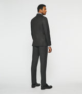 2-button suit in khaki wool LATIN