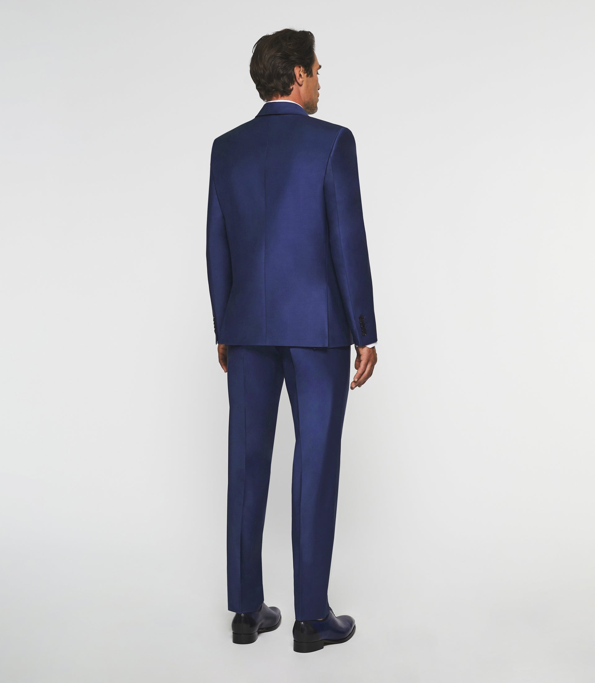 Costume 2 boutons en laine bleu cobalt LIMONE - IZAC