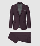 Costume 2 boutons en laine violet LIMONE - IZAC