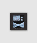 Boxed bow tie and cufflinks sky blue BOXULMUS