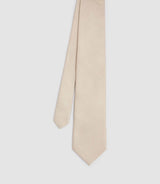 Basic ecru silk tie MARTINE