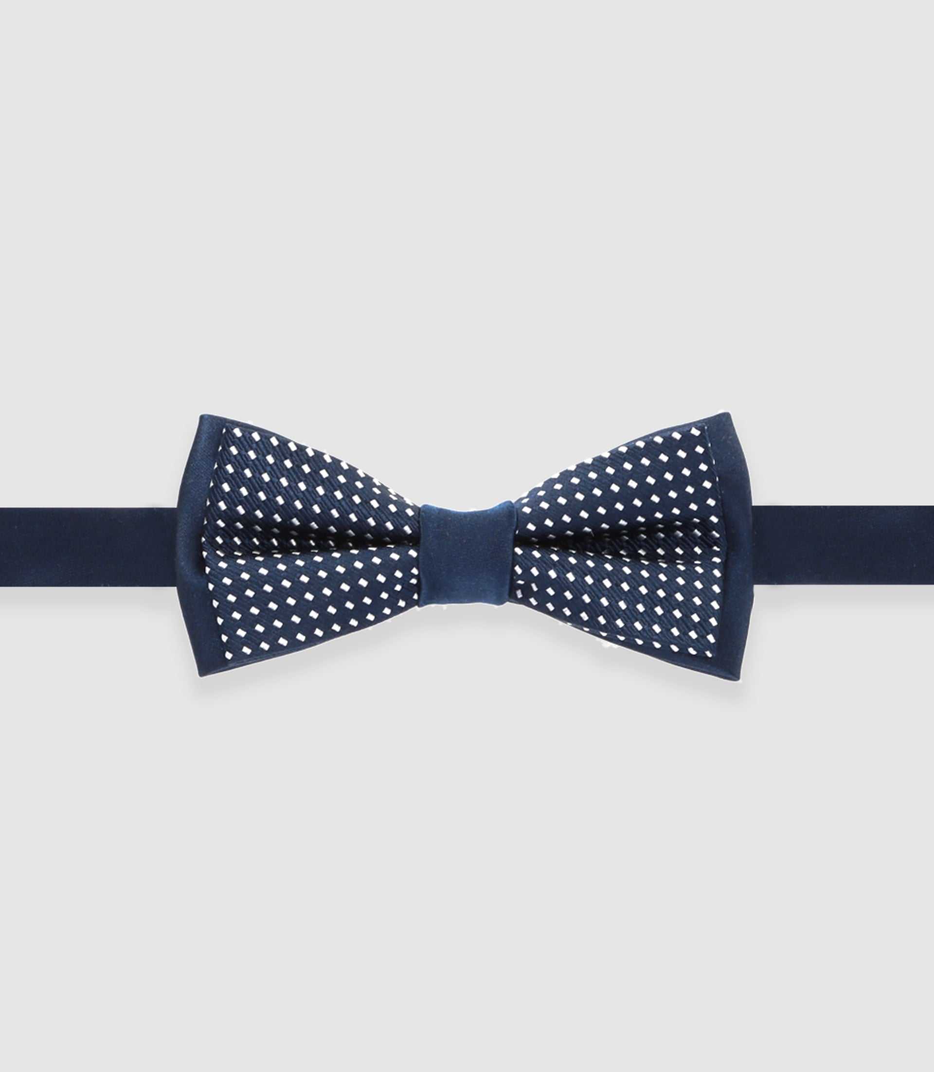Nœud papillon double en soie marine NPUNIQUE - IZAC