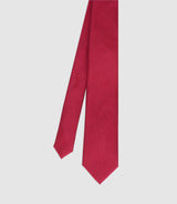 Red silk tie with ULLY patterns