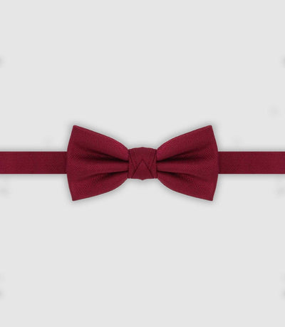 Nœud papillon en soie uni bordeaux - IZAC