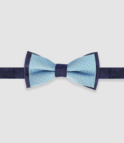Nœud papillon en soie ciel et marine NPDUOTYA - IZAC