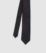 Cravate micro motif 7 cm noir MARIOB - IZAC