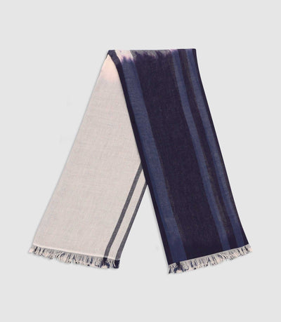 Écharpe à rayures marine et blanc XANTI - IZAC