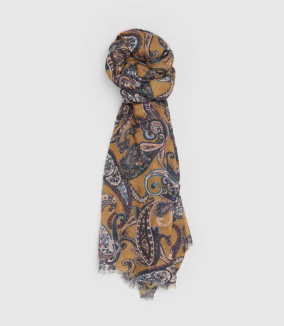 Echarpe fibre naturelle ocre "Olma" - IZAC