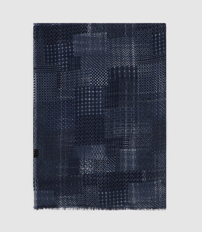 Chèche à imprimé marine ADELE IZAC