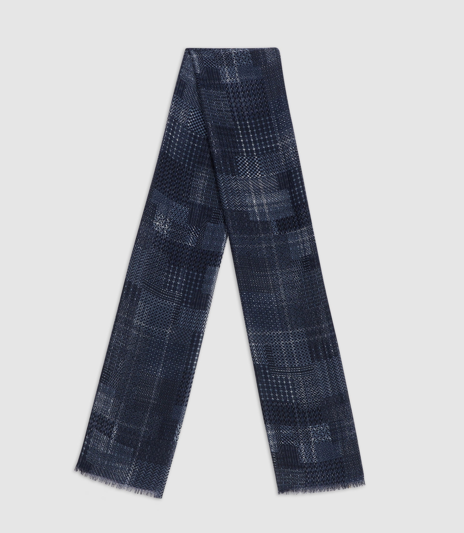 Chèche à imprimé marine ADELE IZAC