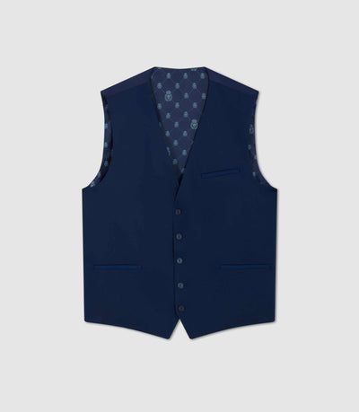 Gilet de costume tissu technique bleu "Jionac" - IZAC