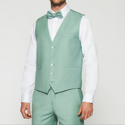 Gilet de costume en laine vert clair JFAVORI - IZAC