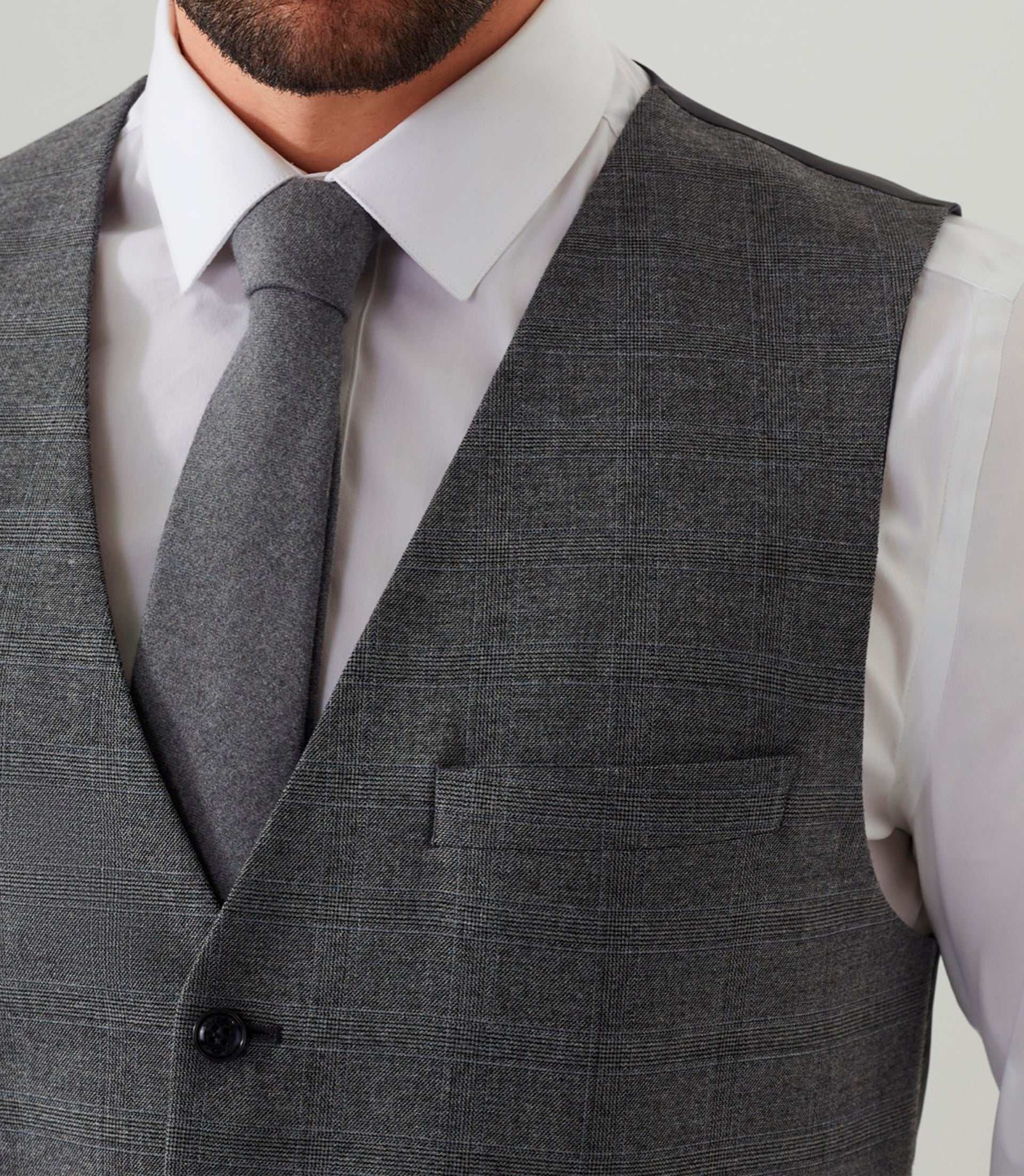 Gilet ville à carreaux gris "Quavantgarde" - IZAC