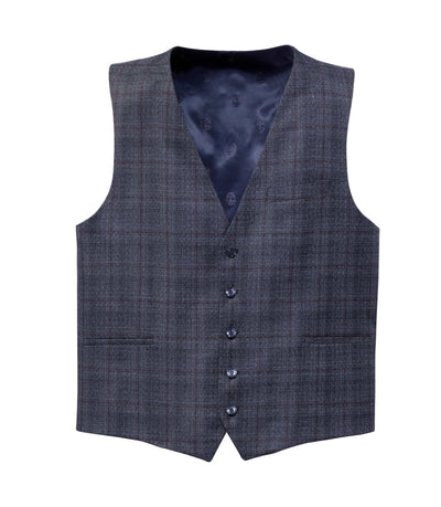 Gilet Prince de Galles bleu "Queclatant" - IZAC
